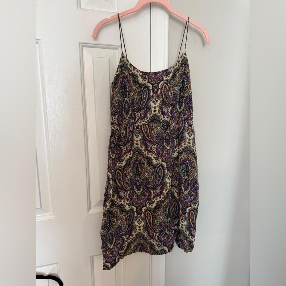 Lined J Crew silk dress paisley